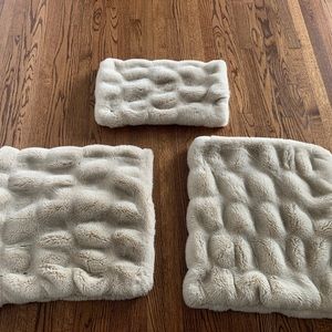 Restoration Hardware Luxe Faux Fur Pillow Covers (3)